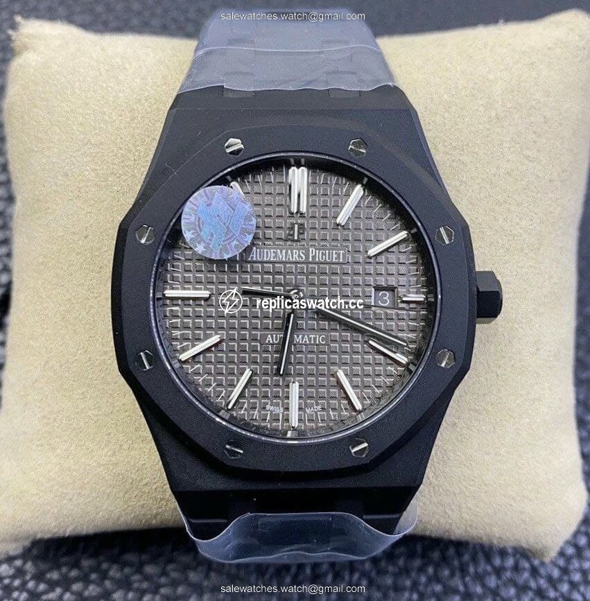 Royal Oak 41mm 15400 DLC ZF 1:1 Best Edition Gray Textured Dial on DLC Bracelet A3120 Royal Oak 41mm 15400 DLC ZF 1:1 Best Edition Gray Textured Dial on DLC Bracelet A3120