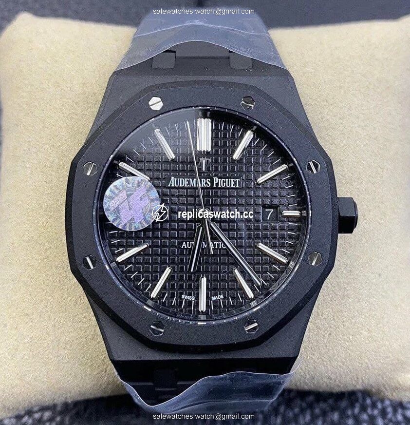 Royal Oak 41mm 15400 DLC ZF 1:1 Best Edition Black Textured Dial on DLC Bracelet A3120 Royal Oak 41mm 15400 DLC ZF 1:1 Best Edition Black Textured Dial on DLC Bracelet A3120