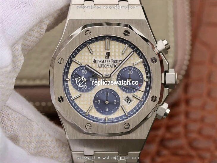 AP0608C - Royal Oak Chronograph 1:1 Best Edition 26331ST SS/RU Wht/Blue AP0608C - Royal Oak Chronograph 1:1 Best Edition 26331ST SS/RU Wht/Blue
