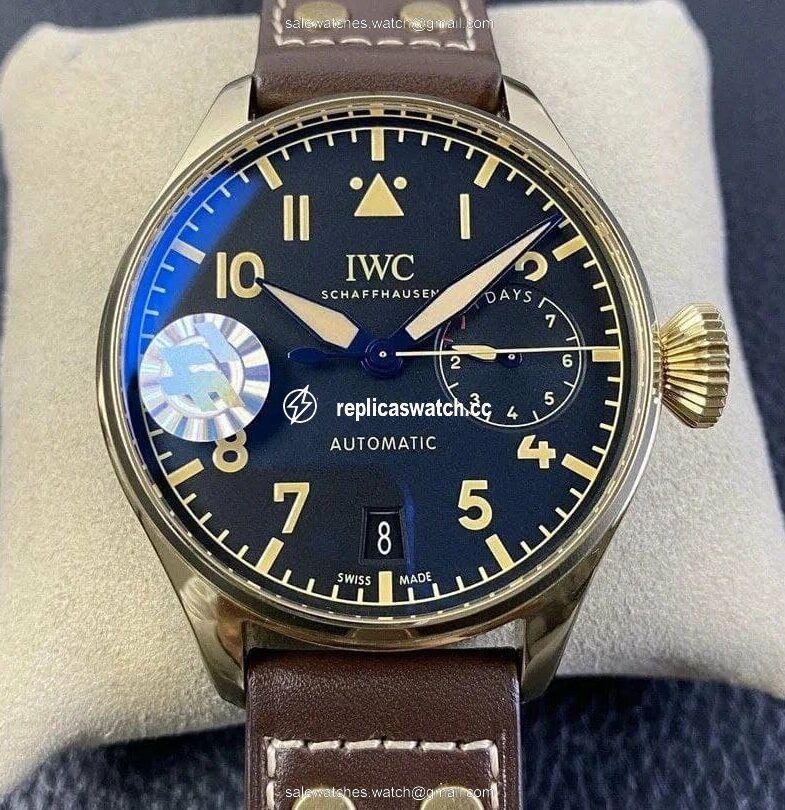 Big Pilot IW501005 Real Bronze 1:1 Best Edition Black Dial on Brown Leather Strap A52000 Big Pilot IW501005 Real Bronze 1:1 Best Edition Black Dial on Brown Leather Strap A52000