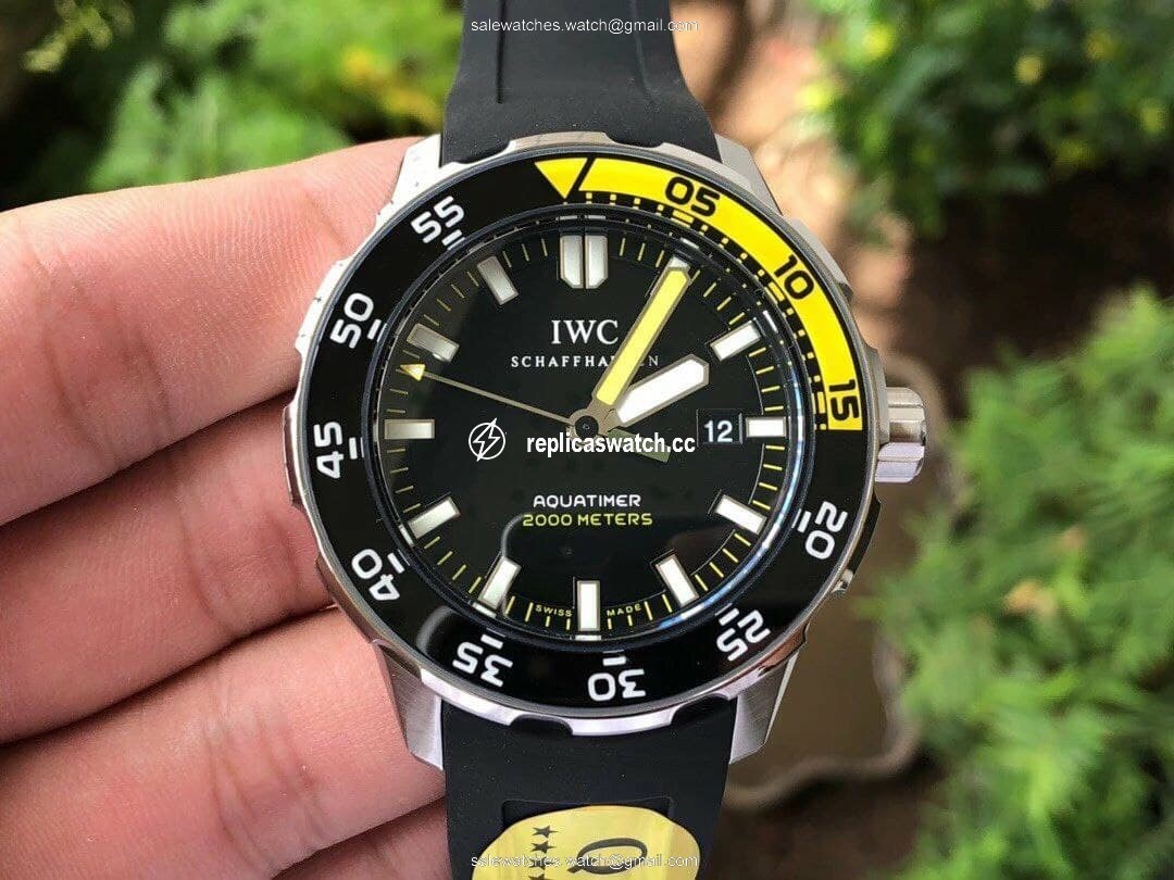 Aquatimer SS IW356802 1:1 Best Edition Black Dial on Black Rubber Strap Aquatimer SS IW356802 1:1 Best Edition Black Dial on Black Rubber Strap