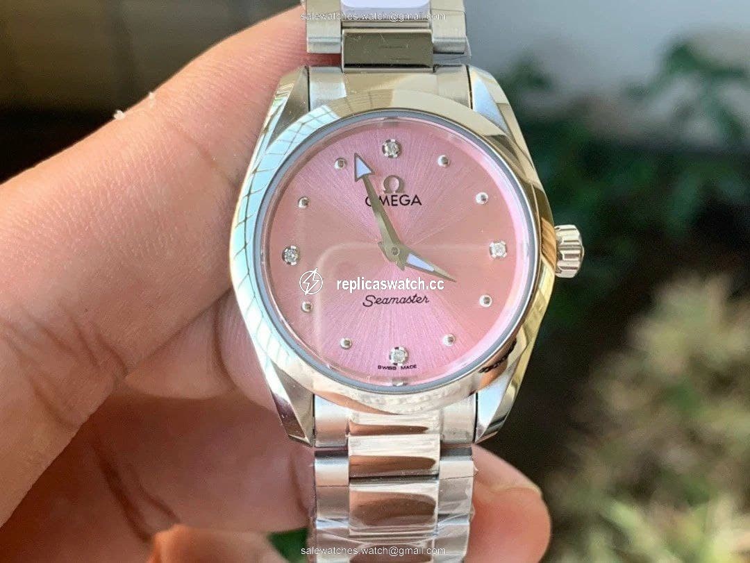 Aqua Terra 150M 34mm Ladies SS/SS S.Pink/Dm VSF A8800 Aqua Terra 150M 34mm Ladies SS/SS S.Pink/Dm VSF A8800