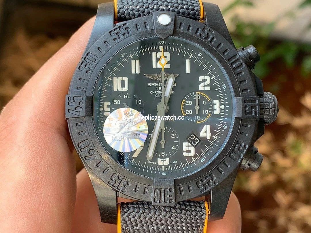 Avenger Hurricane 45mm Chrono GF 1:1 Best Edition Black Dial on Black Nylon Strap Avenger Hurricane 45mm Chrono GF 1:1 Best Edition Black Dial on Black Nylon Strap