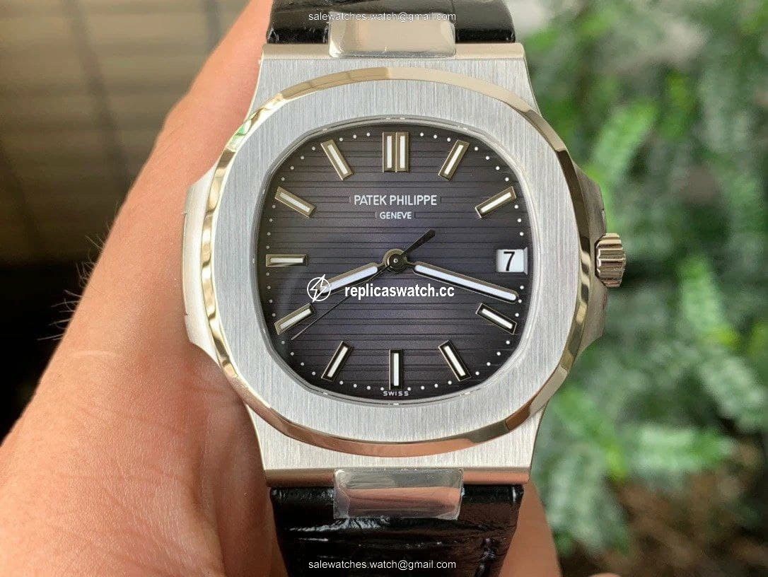 Nautilus 5711/1A PPF 1:1 Best Edition Gray Textured Dial on Black Leather Strap 324CS V4 Nautilus 5711/1A PPF 1:1 Best Edition Gray Textured Dial on Black Leather Strap 324CS V4
