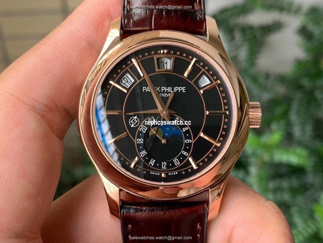 Complications Series Moonphase RG KMF Black Dial on Brown Leather Strap Cal.324 Complications Series Moonphase RG KMF Black Dial on Brown Leather Strap Cal.324