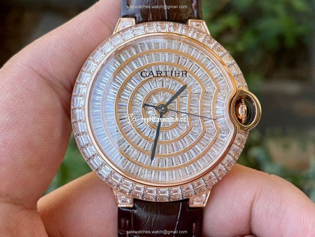 Cartier Ballon Gold Case Diamond 42mm Diam RG/LS Cartier Ballon Gold Case Diamond 42mm Diam RG/LS