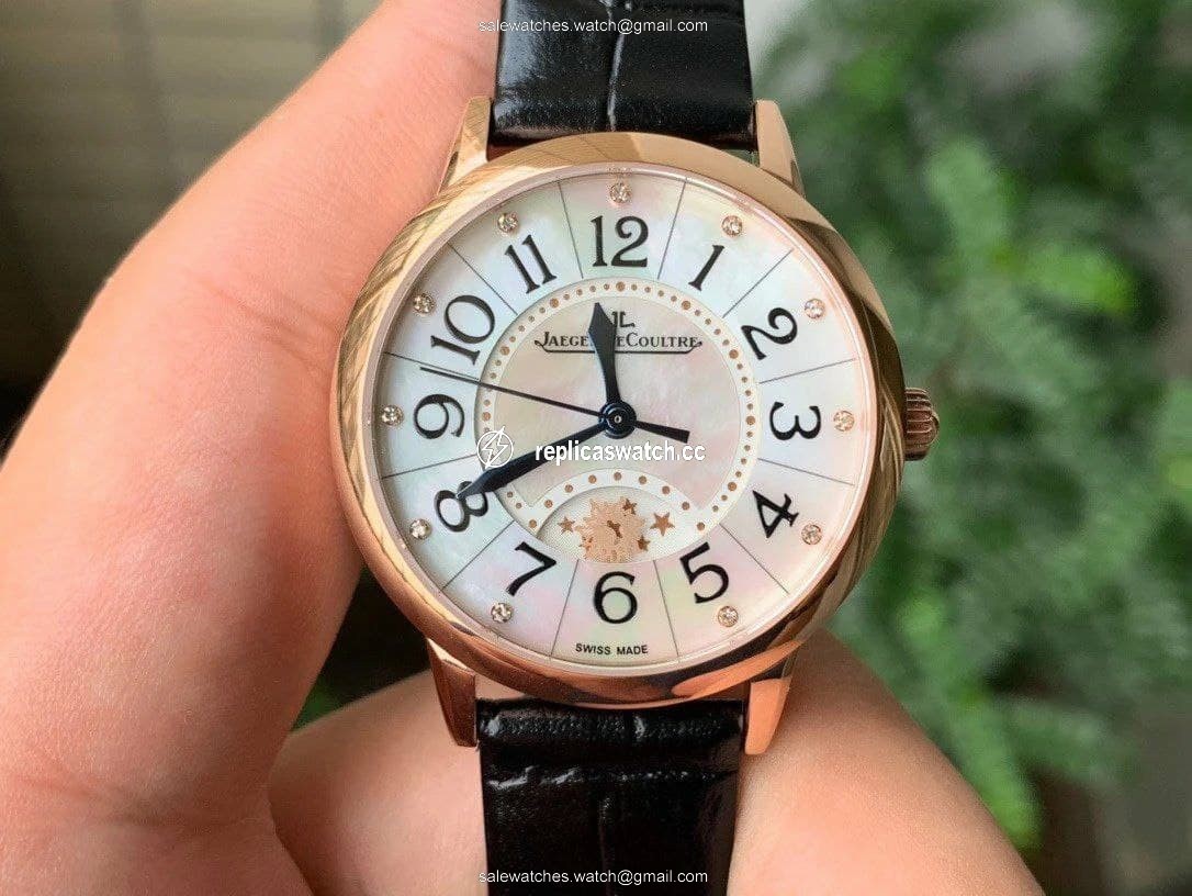Rendez-Vous Night & Day RG ZF 1:1 Best Edition White Dial Black Markers Bezel on Black Leather Strap A898 Rendez-Vous Night & Day RG ZF 1:1 Best Edition White Dial Black Markers Bezel on Black Leather Strap A898
