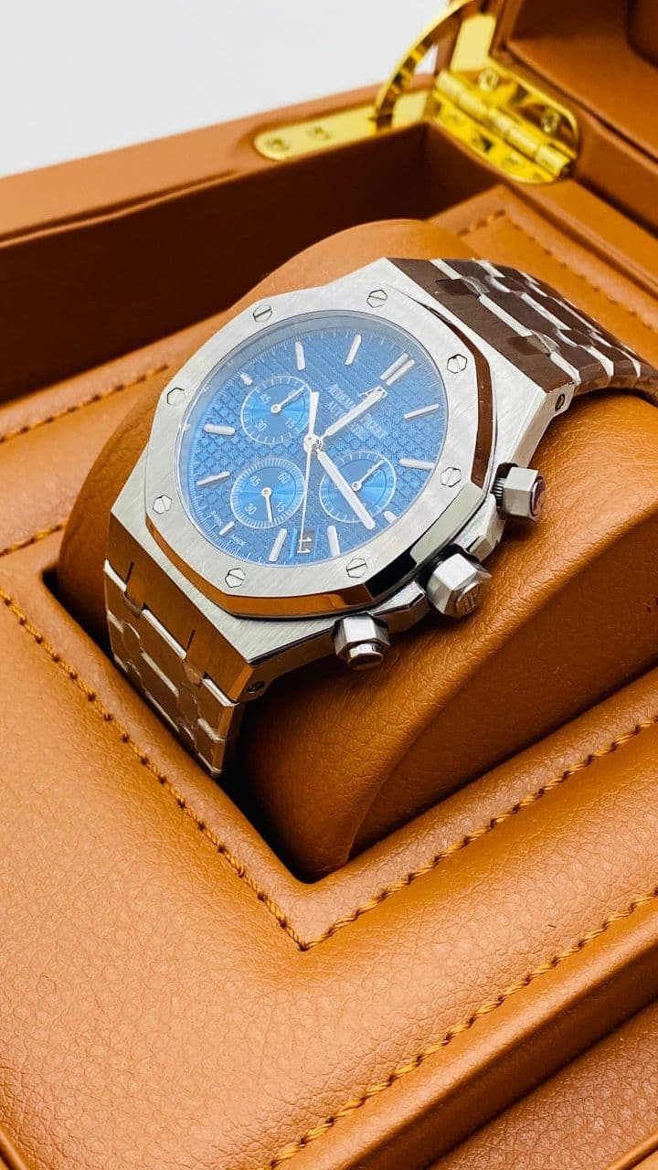 Audemars Piguet Blue Dial Chrono High Version on SS Strap