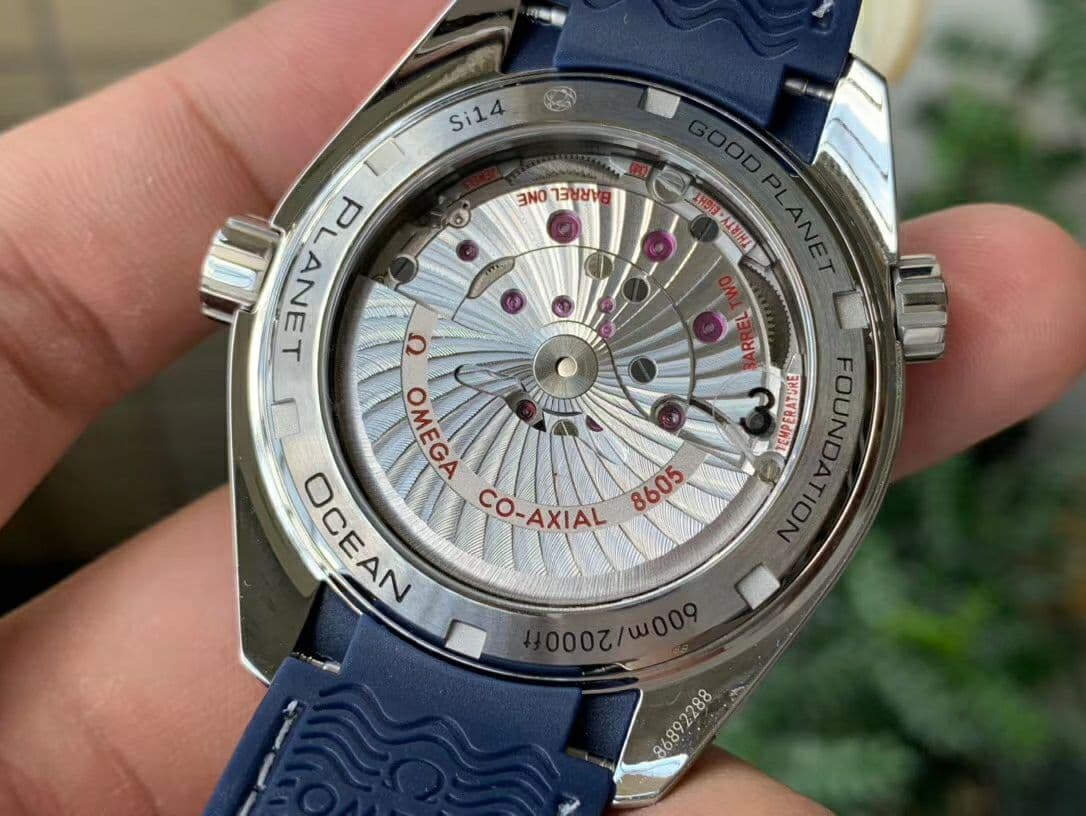 Planet Ocean 600M Co-Axial GMT 43.5mm VSF 1:1 Best Edition Blue Dial Blue Ceramic Bezel on Blue Rubber Strap A8605 Super Clone Planet Ocean 600M Co-Axial GMT 43.5mm VSF 1:1 Best Edition Blue Dial Blue Ceramic Bezel on Blue Rubber Strap A8605 Super Clone