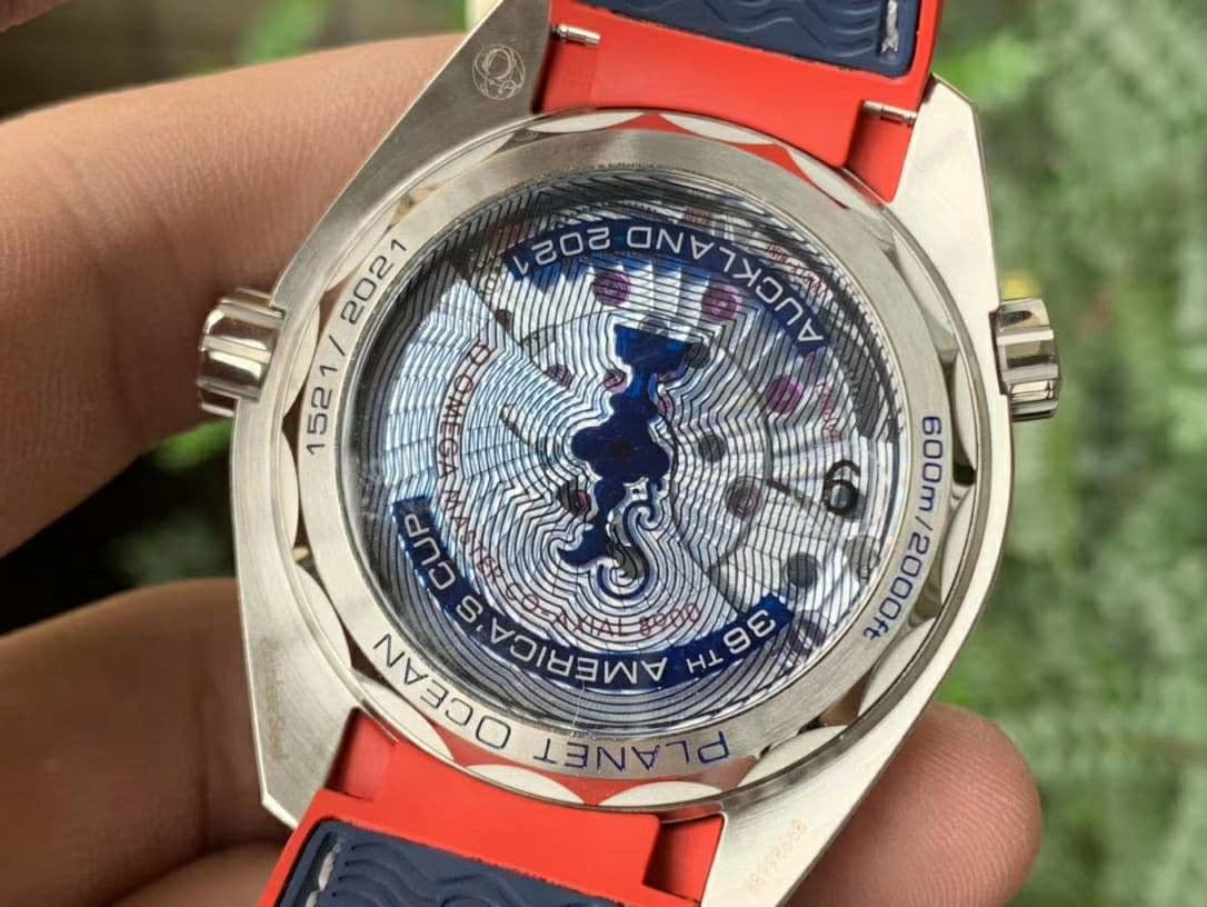 Planet Ocean 2021 America's Cup SS VSF 1:1 Best Edition White Dial on Blue Nylon Strap A8900 Super Clone Planet Ocean 2021 America's Cup SS VSF 1:1 Best Edition White Dial on Blue Nylon Strap A8900 Super Clone