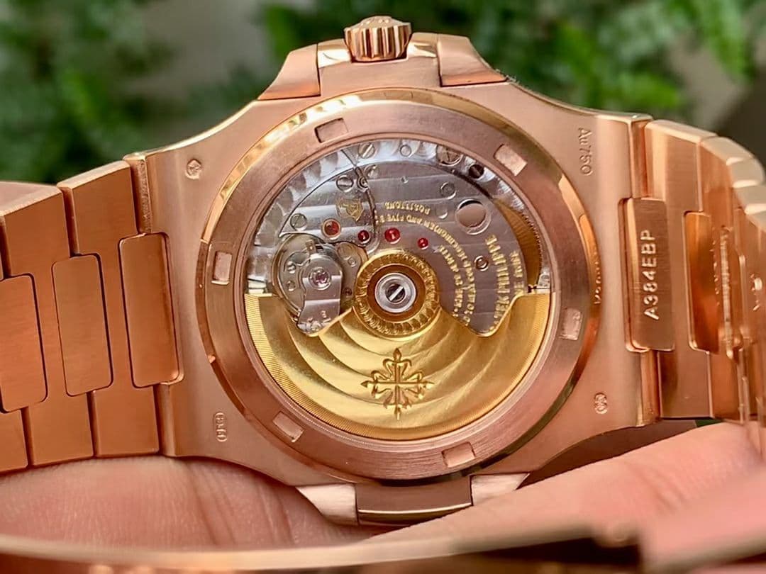 Nautilus Jumbo 5711R RG PF 1:1 Best Edition Brown Textured Dial Diamonds Bezel on RG Bracelet A324 Clone Nautilus Jumbo 5711R RG PF 1:1 Best Edition Brown Textured Dial Diamonds Bezel on RG Bracelet A324 Clone