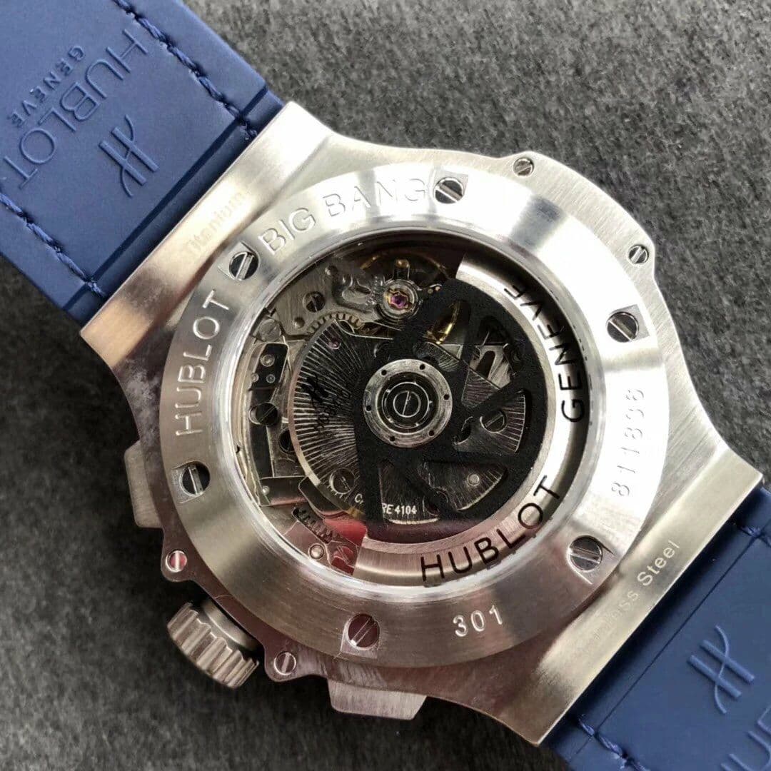 Big Bang 44mm SS V6F 1:1 Best Edition Blue Dial on Blue Gummy Strap HUB4104