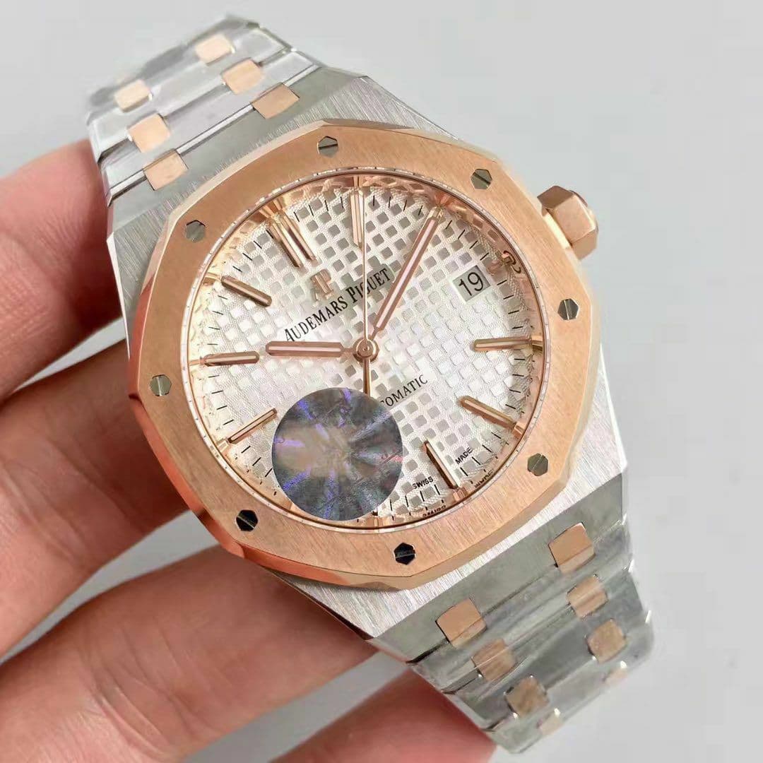 Royal Oak 15400 RG/SS White OMF 1:1 MY9015 Mod 3120 Royal Oak 15400 RG/SS White OMF 1:1 MY9015 Mod 3120