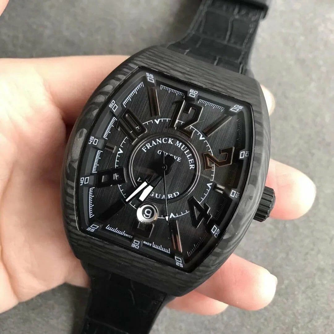 Vanguard Automatic Carbon Black Carbon Dial on Black Nylon/Rubber Strap NH35A