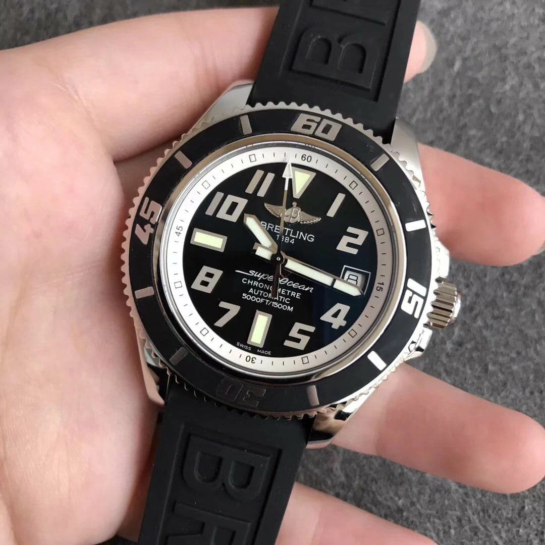 Breitling SuperOcean II 42mm SS/RU Black/Black ZF Asia 2836 Breitling SuperOcean II 42mm SS/RU Black/Black ZF Asia 2836