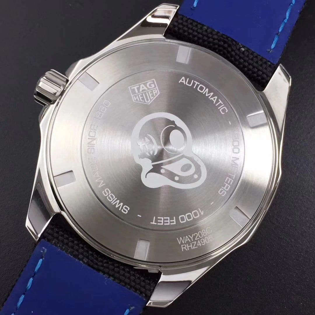 Aquaracer Calibre 5 SS 43mm OXF 1:1 Best Edition Ceramic Bezel Black Dial "Single Blue" on Nylon Strap SW200 Aquaracer Calibre 5 SS 43mm OXF 1:1 Best Edition Ceramic Bezel Black Dial "Single Blue" on Nylon Strap SW200