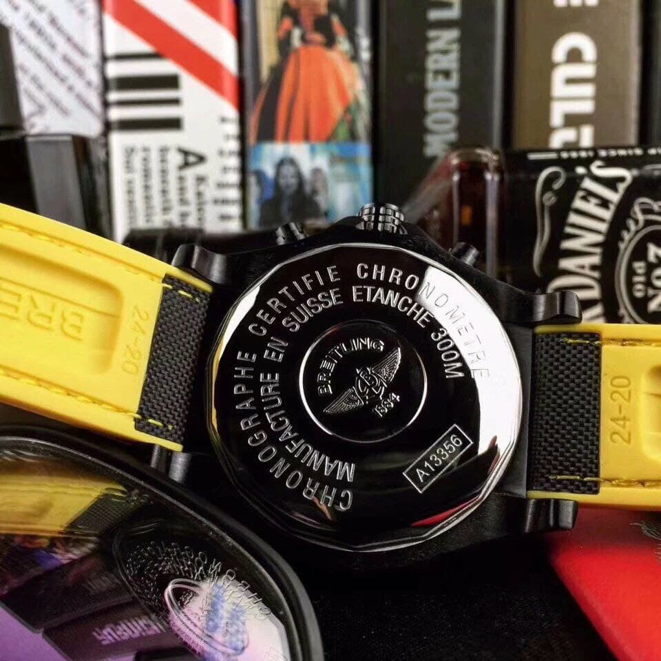 Breitling Avenger Black Dial on Black Nylon Strap