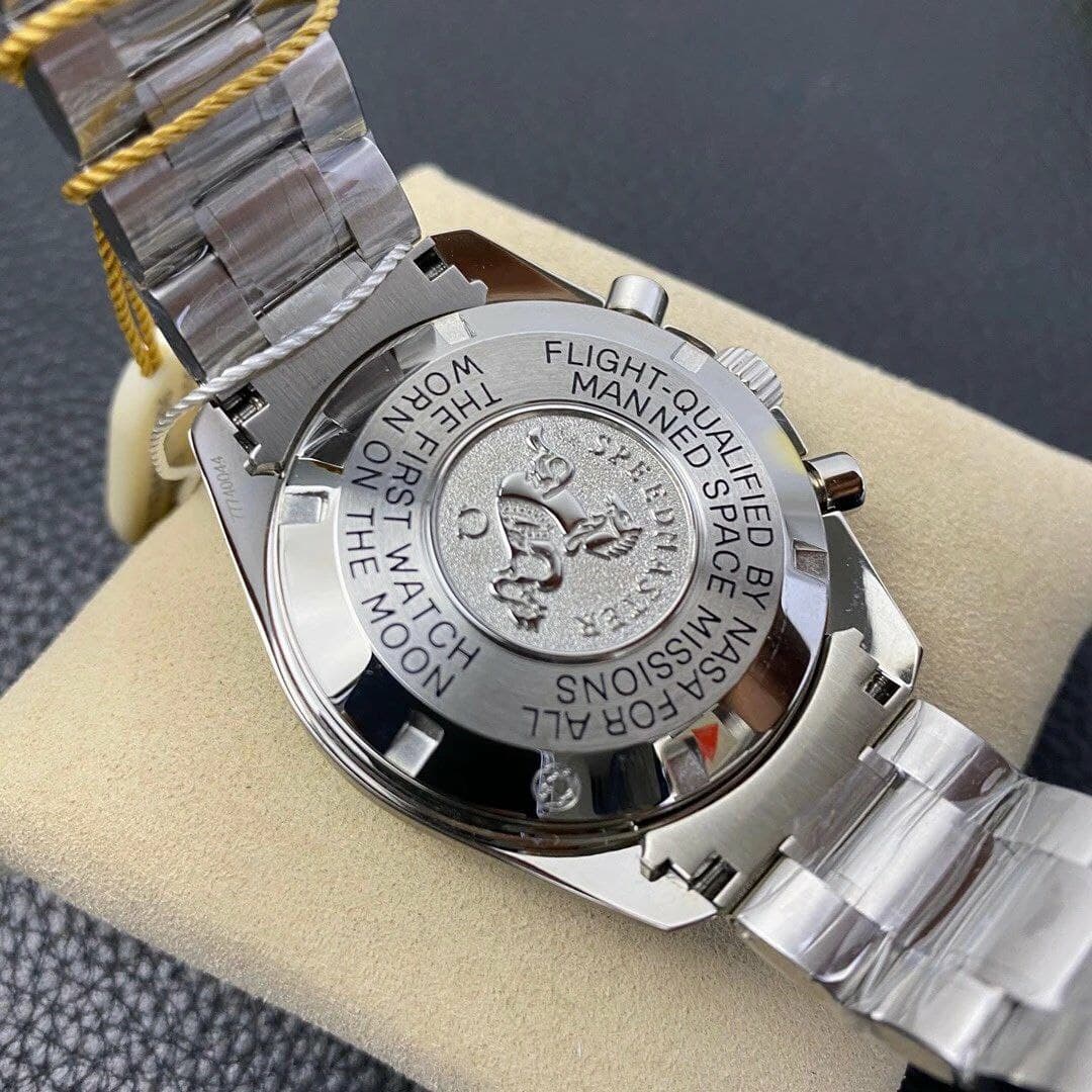 Speedmaster From Moon to Mars 1:1 Best Edition Black Dial on SS Bracelet Manual Winding Chrono Movement