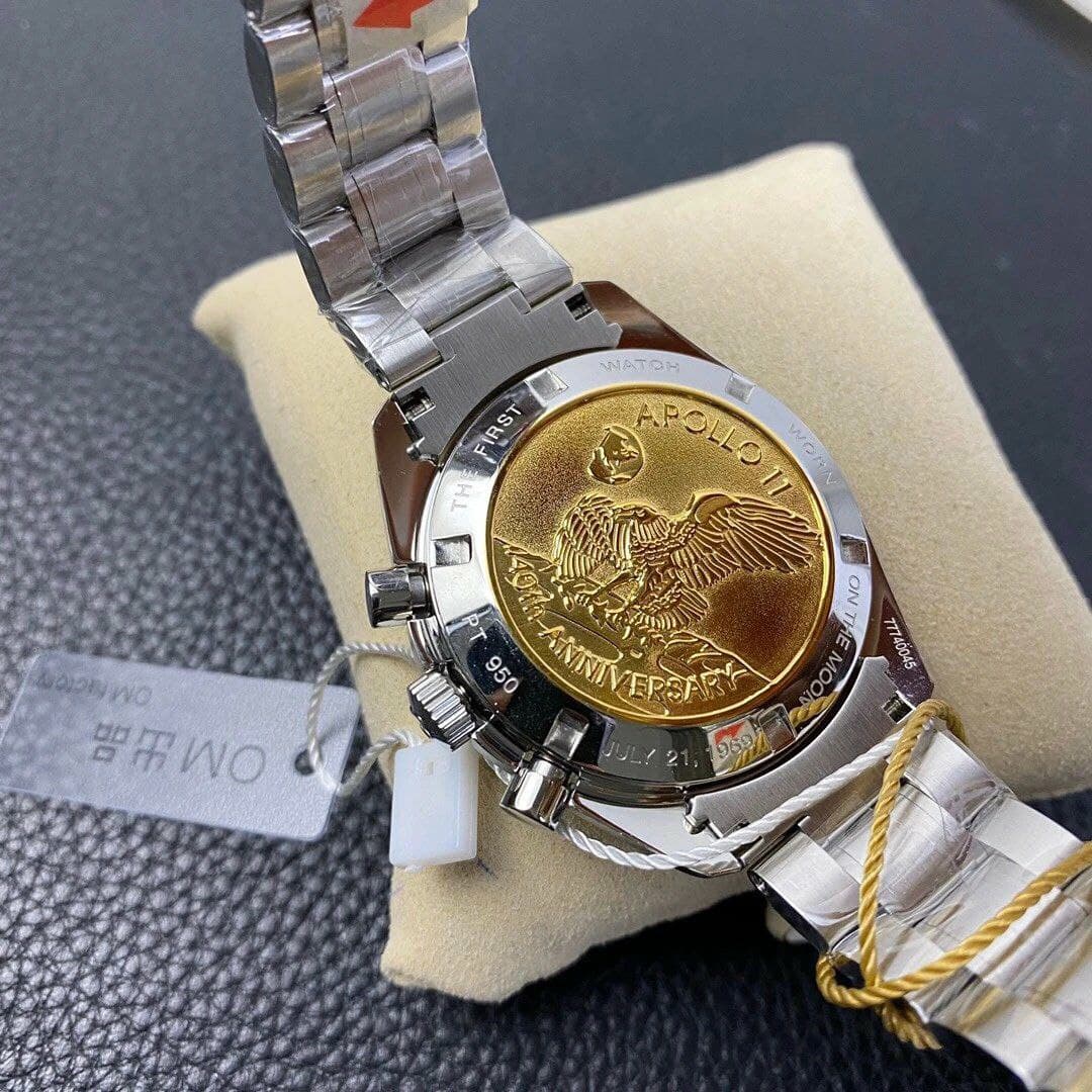 Speedmaster Apollo XI 40th Anniversary OMF 1:1 Best Edition Black Dial on SS Bracelet Manual Winding Chrono Movement Speedmaster Apollo XI 40th Anniversary OMF 1:1 Best Edition Black Dial on SS Bracelet Manual Winding Chrono Movement
