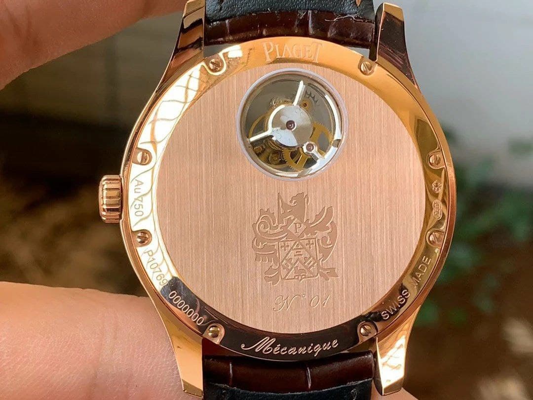 Piaget Gouverneur Tourbillon RG OXF Best Edition White Dial Diamonds Bezel on Brown Leather Strap Piaget Gouverneur Tourbillon RG OXF Best Edition White Dial Diamonds Bezel on Brown Leather Strap