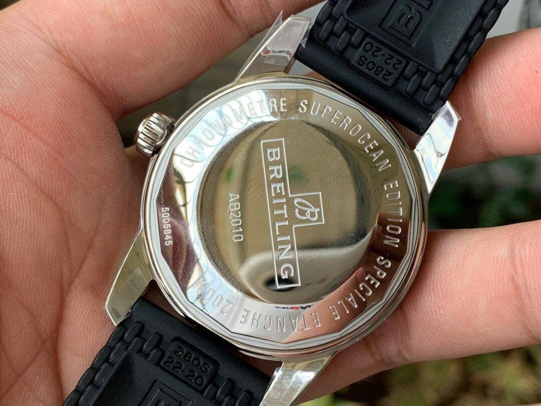 SuperOcean Heritage ii 42mm SS GF 1:1 Best Edition White Dial Black Bezel on Black Rubber Strap V2 SuperOcean Heritage ii 42mm SS GF 1:1 Best Edition White Dial Black Bezel on Black Rubber Strap V2