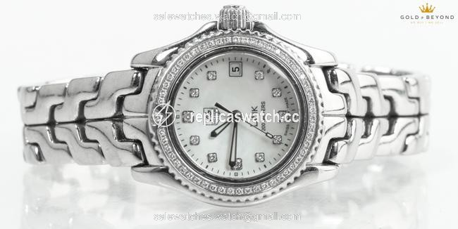 TAG Heuer White/ Steel Link Professional Mother Of Pearl/Diamond Wt141j Watch TAG Heuer White/ Steel Link Professional Mother Of Pearl/Diamond Wt141j Watch