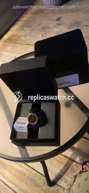 Movado Black Core Museum Classic Gold Plated Watch Movado Black Core Museum Classic Gold Plated Watch