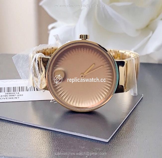 Movado Gold Womens Edge Swiss Quartz Bracelet 34mm Watch Movado Gold Womens Edge Swiss Quartz Bracelet 34mm Watch