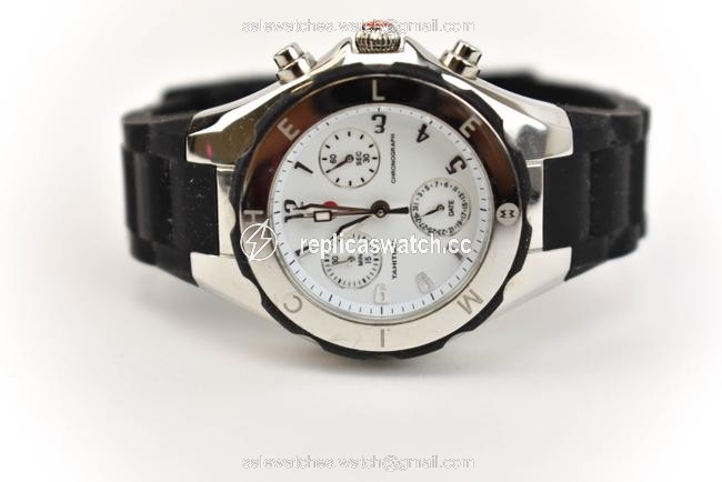 Michele "Tahitian Jelly Bean" - Silver & Logo Sports Chronograph (Mn) Watch Michele "Tahitian Jelly Bean" - Silver & Logo Sports Chronograph (Mn) Watch