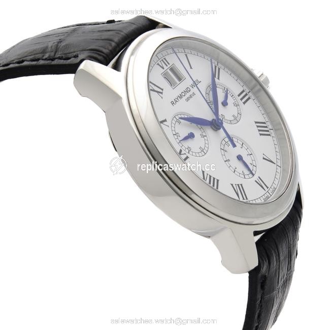 Raymond Weil Black Roman Tradition White Dial Mens 4476-stc-00300 Watch Raymond Weil Black Roman Tradition White Dial Mens 4476-stc-00300 Watch