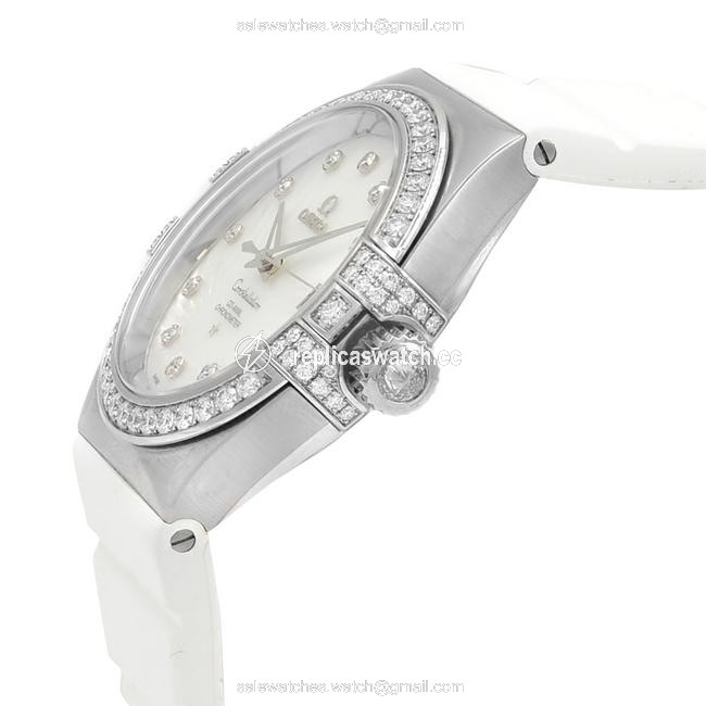 Omega 18k White Gold Constellation Mop Dial Diamond 123.57.35.20.55.005 Watch Omega 18k White Gold Constellation Mop Dial Diamond 123.57.35.20.55.005 Watch