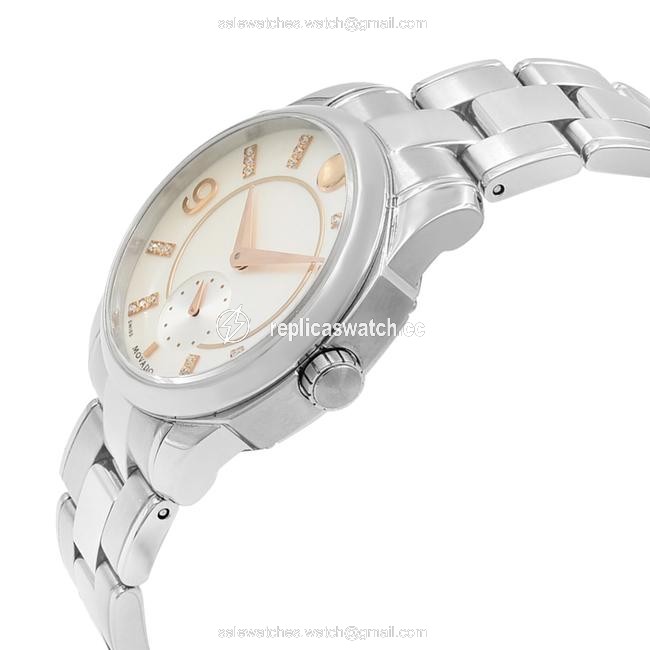 Movado Mother Of Pearl Lx Steel Diamond Quartz Ladies 0606619 Watch Movado Mother Of Pearl Lx Steel Diamond Quartz Ladies 0606619 Watch