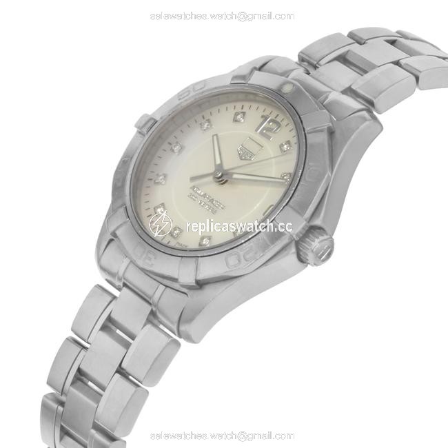 TAG Heuer Steel Aquaracer White Mother Of Pearl Dial Ladies Waf1312.ba0817 Watch TAG Heuer Steel Aquaracer White Mother Of Pearl Dial Ladies Waf1312.ba0817 Watch