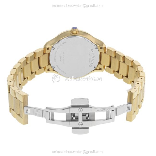 Movado Stainless Steel & Yellow Gold Bellina 0606980 Pvd Quartz Ladies Watch Movado Stainless Steel & Yellow Gold Bellina 0606980 Pvd Quartz Ladies Watch