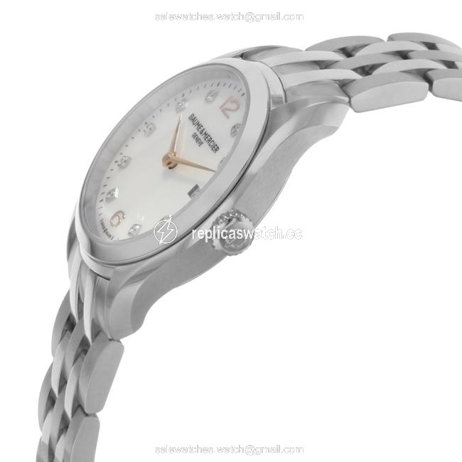Baume & Mercier Stainless Steel Clifton Moa10176 Quartz Ladies Watch Baume & Mercier Stainless Steel Clifton Moa10176 Quartz Ladies Watch