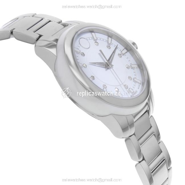 Movado White Collection Steel Ceramic Quartz Ladies 0606943 Watch Movado White Collection Steel Ceramic Quartz Ladies 0606943 Watch