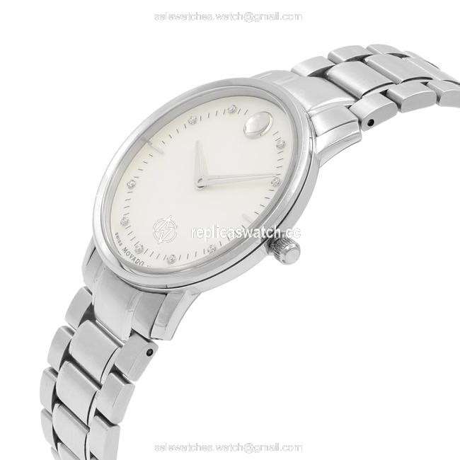 Movado Steel Tc Museum Mop Dial Diamond Quartz Ladies 0606691 Watch Movado Steel Tc Museum Mop Dial Diamond Quartz Ladies 0606691 Watch