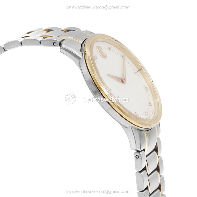 Movado Mother Of Pearl Thin Classic Diamond Dial Two Tone Steel Quartz Ladies 0606692 Watch Movado Mother Of Pearl Thin Classic Diamond Dial Two Tone Steel Quartz Ladies 0606692 Watch