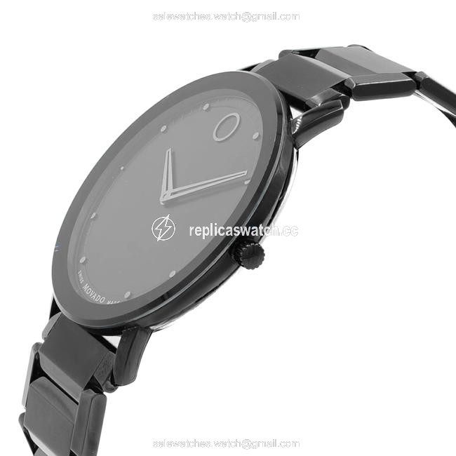 Movado Black Sapphire Dial Analog Pvd Thin Steel Quartz Mens 0606882 Watch Movado Black Sapphire Dial Analog Pvd Thin Steel Quartz Mens 0606882 Watch