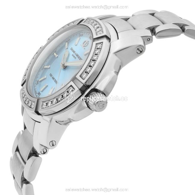 Baume & Mercier Steel Capeland S Diamond Blue Dial Quartz Ladies 65435 Watch Baume & Mercier Steel Capeland S Diamond Blue Dial Quartz Ladies 65435 Watch