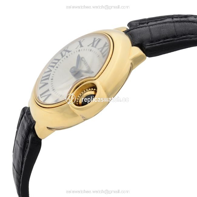 Cartier Silver Ballon Bleu 18k Yellow Gold Dial Quartz Ladies Watch Cartier Silver Ballon Bleu 18k Yellow Gold Dial Quartz Ladies Watch
