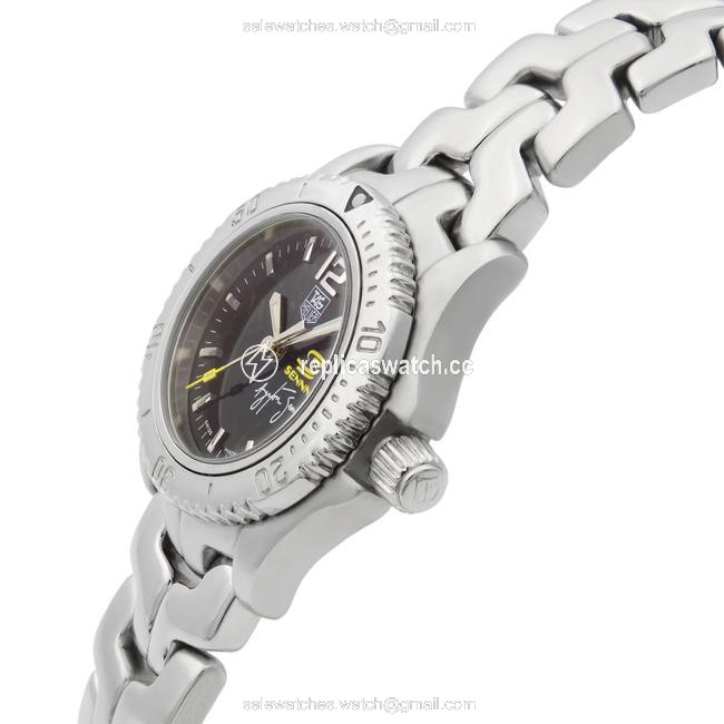TAG Heuer Stainless Steel Senna 27mm Black Dial Quartz Ladies Wt141n Watch TAG Heuer Stainless Steel Senna 27mm Black Dial Quartz Ladies Wt141n Watch