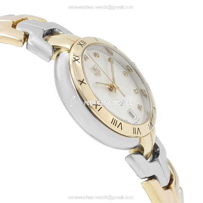 TAG Heuer Silver Link Steel 18k Gold Diamond Quartz Wat1350.bb0957 Watch TAG Heuer Silver Link Steel 18k Gold Diamond Quartz Wat1350.bb0957 Watch