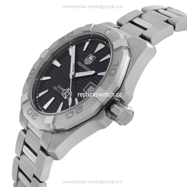 TAG Heuer Black Aquaracer Steel Dial Mens Watch TAG Heuer Black Aquaracer Steel Dial Mens Watch