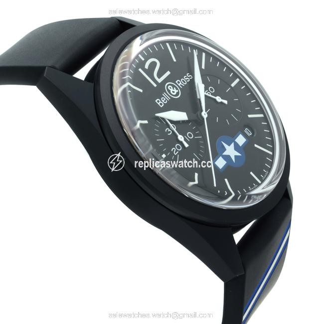Bell & Ross Black Insignia Us Steel Dial Mens Watch Bell & Ross Black Insignia Us Steel Dial Mens Watch