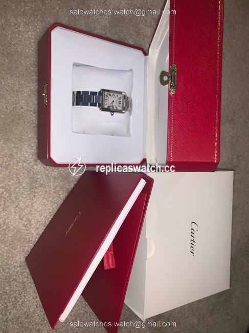Cartier Steel Womens Tank Solo Large Model Watch Cartier Steel Womens Tank Solo Large Model Watch