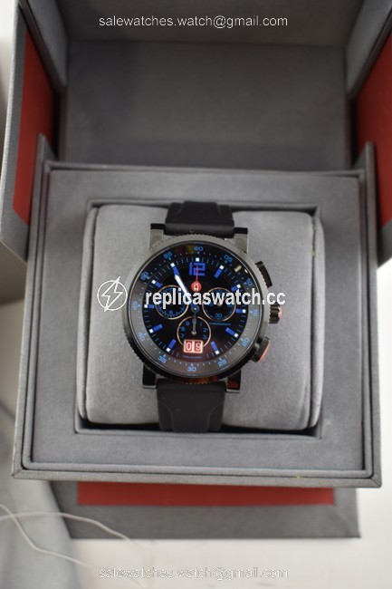 Michele Black Blue Sail Techno Large Sport Silicone Strap 42 Mww01k000037 Watch Michele Black Blue Sail Techno Large Sport Silicone Strap 42 Mww01k000037 Watch