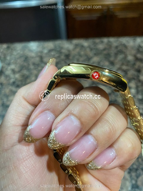 Michele Gold Relev¨¦ Diamond Dial Head Watch Michele Gold Relev¨¦ Diamond Dial Head Watch