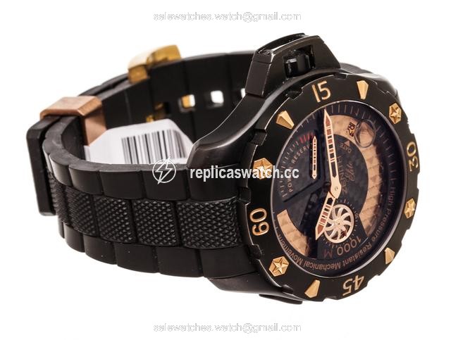 Zenith Black & Rose Gold Defy Xtreme Chronograph Power Reserve 501215 Watch Zenith Black & Rose Gold Defy Xtreme Chronograph Power Reserve 501215 Watch