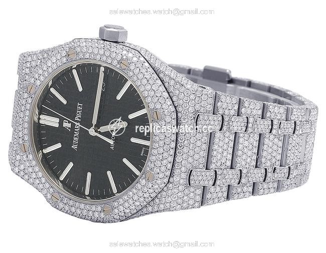 Audemars Piguet Stainless Steel Mens 41mm Royal Oak Vs Diamond 31.5 Ct Watch Audemars Piguet Stainless Steel Mens 41mm Royal Oak Vs Diamond 31.5 Ct Watch